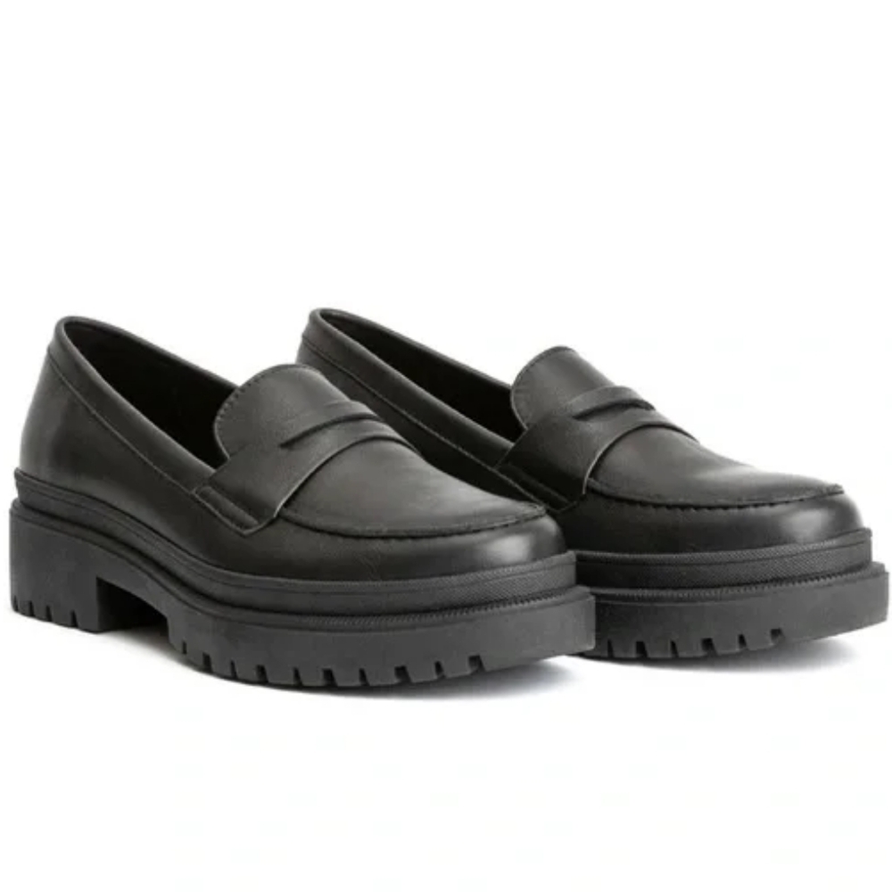 Portland Leather Goods Zoe Chunky Loafer Black Size 9